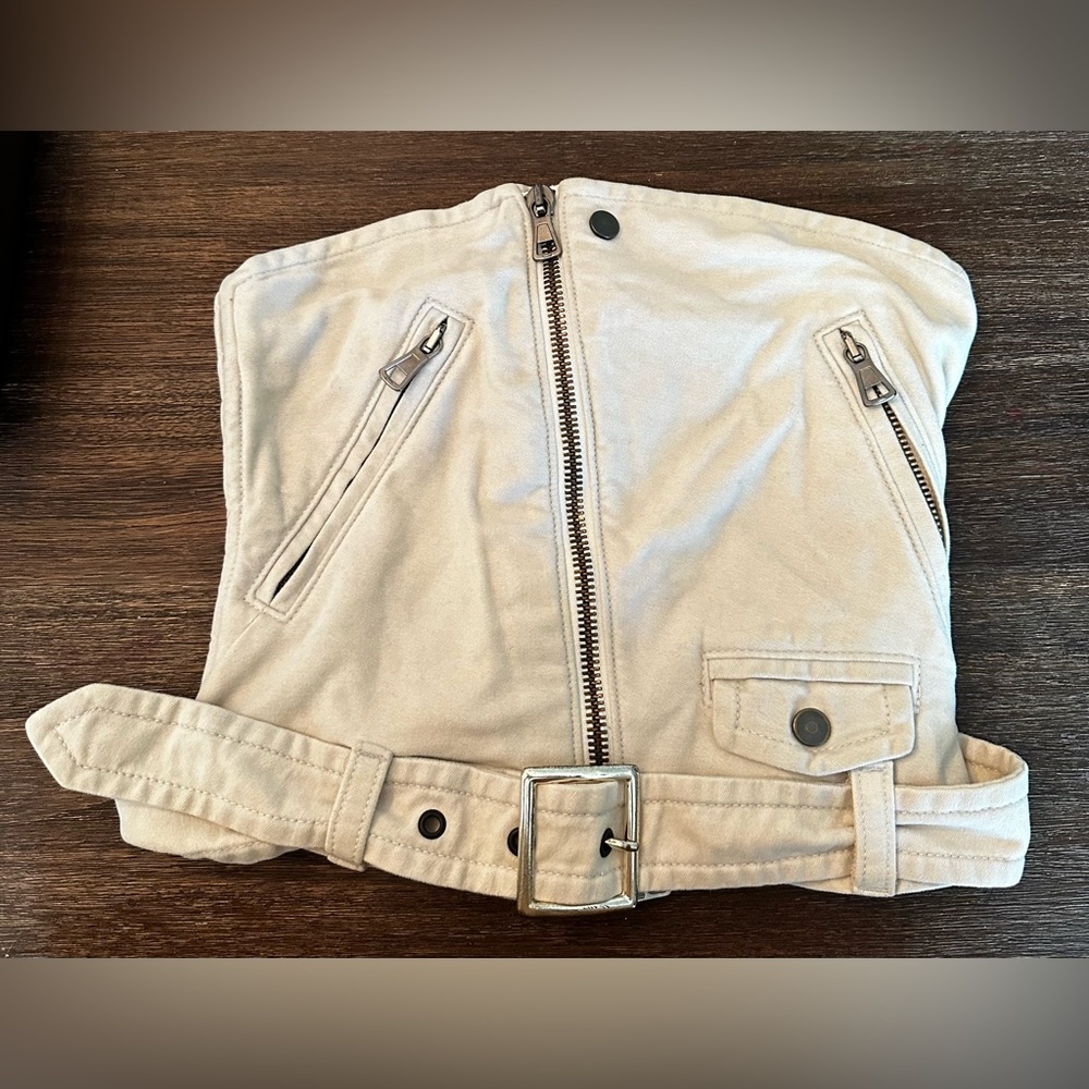 Cream DSQUARED2 Sleeveless Top